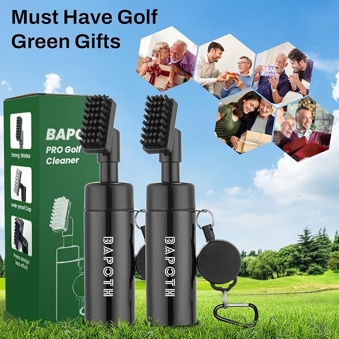6FT Golf Ball Retriever and 2 Golf Club Brush Bundle Items