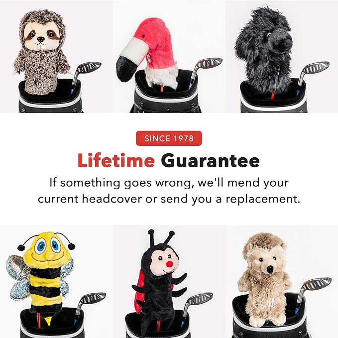 Daphne's Headcovers Sloth Hybrid Headcover | Funny Golf Club Covers | Golf Head Covers for Hybrid & Fairway Wood | Stylish Golf Club Head Covers | Golf Hybrid Cover | Men’s & Women’s Hybrid Headcover