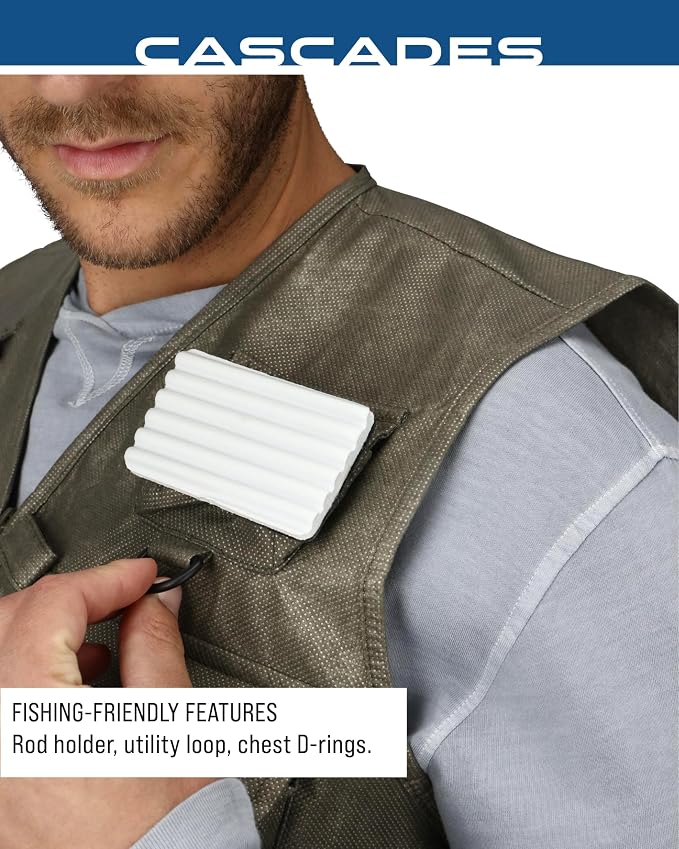 FROGG TOGGS mens Cascades Classic50 Fly Vest