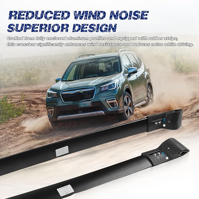 Roof Rack Cross Bars Luggage Carrier Compatible with Subaru Forester 2014-2021, Maximum Load 200 lbs/90 kg, Suitable for roof Bags, roof Boxes, Bike Carriers, and Much More.