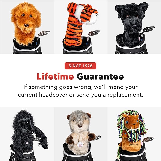 Daphne’s Headcovers Tiger Headcover Funny Golf Club Cover Stylish Protection for Club Driver Headcover for Men and Women