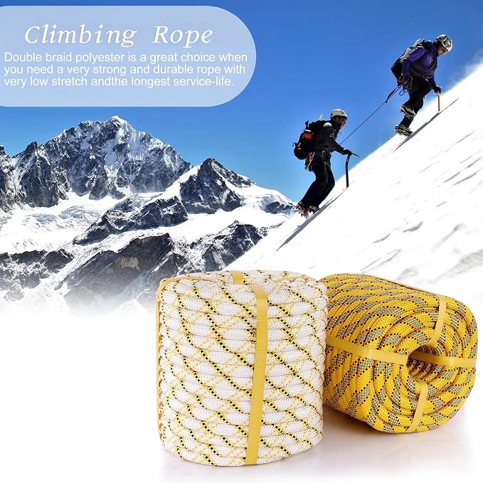 Arborist Rope Climbing Rope(1/2in x 100ft) 48 Strands Tree Rope for Climbing Tree Swing Pulling Sailing