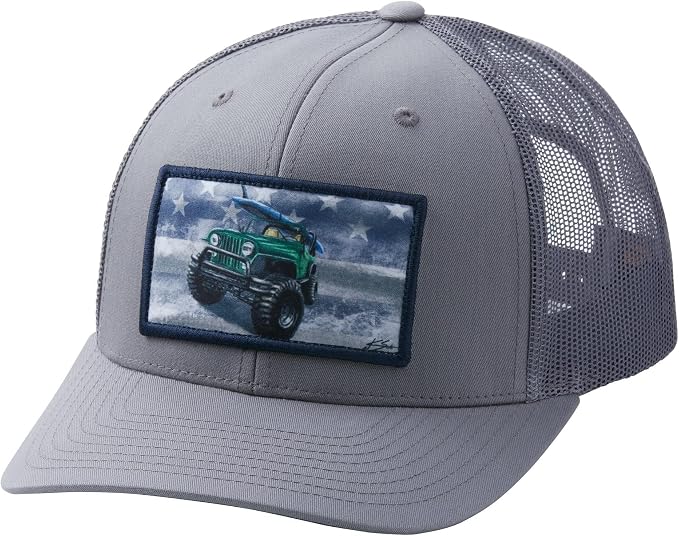 HUK Men's Mesh Trucker Snapback Hat | Anti-Glare Fishing Hat