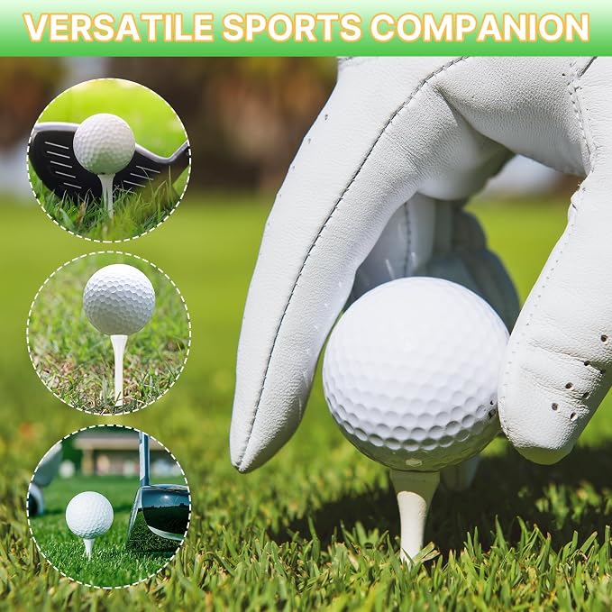 Bamboo Golf Tees 1000/500 PCS 2-3/4 & 3-1/4 inch Length | Professional Natural Bamboo Golf Tees, Durable and Low Friction