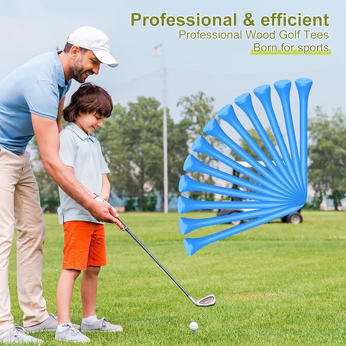 Vinsot 1000 Pcs Golf Tees Bulk 3-1/4'' Wooden Tees for Driving Range, Golf Club Accessories for Men Dad