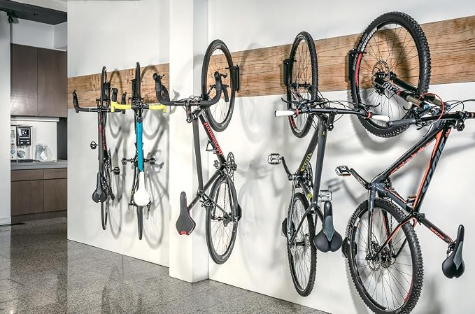 Topeak Swing-Up EX Bike Holder – Adjustable Wall-Mount Bicycle Storage Rack with Swing Mechanism, Space-Saving Design, Fits Tires up to 2.35”, Aluminum and Steel Construction, Easy Installation | indoor-bike-storage