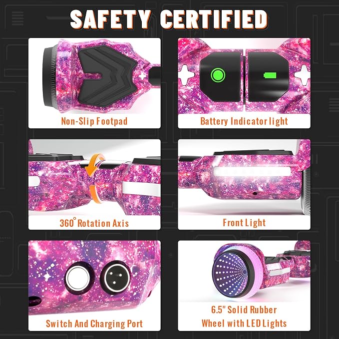 SIMATE Scooter, Colorful LED Light-Up Wheels, Bluetooth Speakers and APP, Dual 250W Motors, 8.5 mph Max Speed & 8.5 Miles Max Range, Gifts for Kids Adults Girls Boys