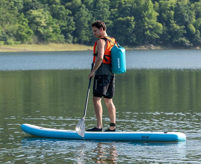 MARCHWAY Floating Waterproof Dry Bag Backpack 5L/10L/20L/30L/40L, Roll Top Sack Keeps Gear Dry for Kayaking, Rafting, Boating, Swimming, Camping, Hiking, Beach, Fishing
