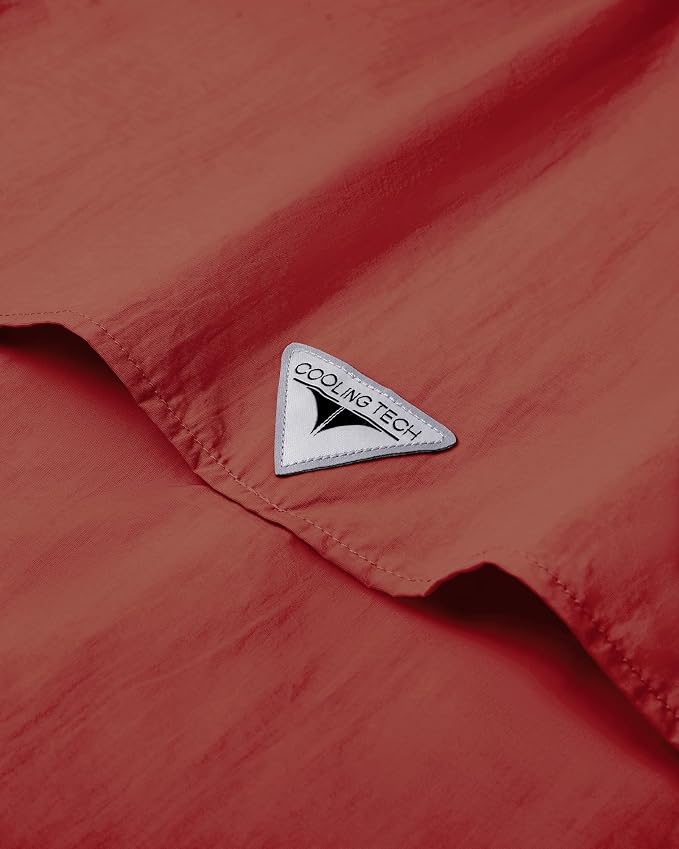 Alimens & Gentle Short Sleeve Fishing Shirt Wicking Fabric Sun Protection Casual Button Down Shirts
