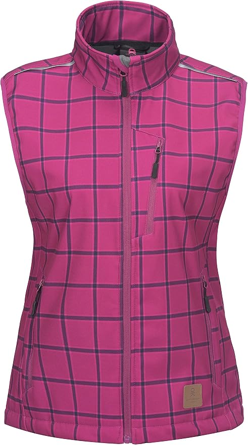Little Donkey Andy Women's Fleece Lined Softshell Vest Lightweight Windproof Sleeveless Jacket for Hiking Outdoor Travel Golf
