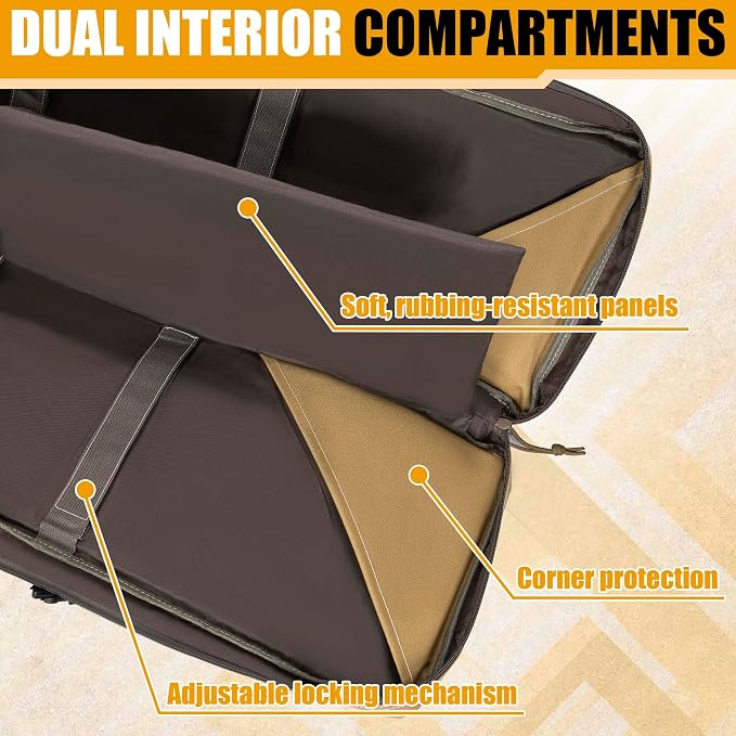 28" 32" 36" 42" 46" 48" 51" 55" Soft Double Rifle Bag, Portable Long Rifle Bag for Outdoor Hunting Shooting, Gun Case Storage & Transportation, with Multiple Colors