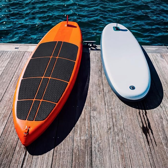 Nuanchu 12 Pcs Sup Deck Traction Pad Tail Pads Skid Proof for Stand up Paddle Board Long Board Surfboard Performance EVA 23.62 x 11.5 x 2 Inches