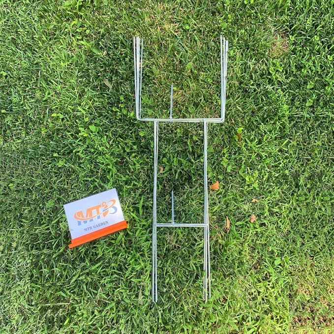 H Frame Wire Stakes 30 x10 inch 9 Gauge Galvanized Wire -Yard Sign Stakes Fit for 4mm, 5mm Corrugated Signs, Heavy Duty Metal Step Stakes, Pack of 10