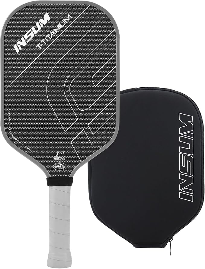 INSUM Pickleball Paddles, Carbon Fiber Pickleball Paddle with Power Polymer Core, USAPA Approved, Pro Pickleball Rackets for Ultimate Spin & Consistency