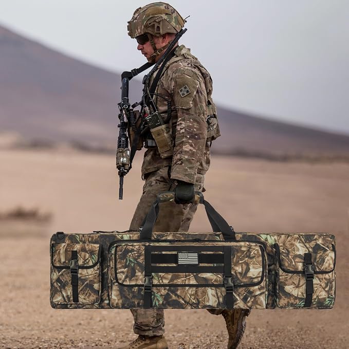 28" 32" 36" 42" 46" 48" 51" 55" Soft Double Rifle Bag, Portable Long Rifle Bag for Outdoor Hunting Shooting, Gun Case Storage & Transportation, with Multiple Colors