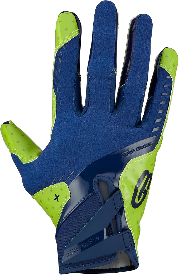 Grip Boost Football Gloves - Peace Stealth 6.0 Boost Plus Sticky Technology - Adult and Youth Football Gloves for Wide Receiver - Men's and Boys Sizes