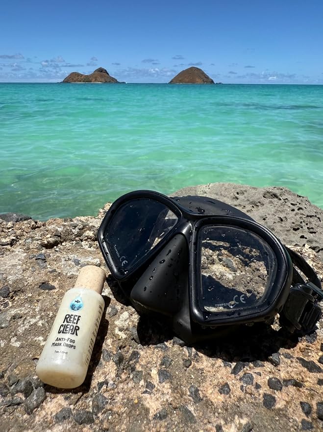 Powerful Anti-Fog Solution Investing in Plastic Clean-Up While Clearing Your View. Tear-Free, Plant-Sourced, Biodegradable, Reef-Safe, and in a Bio-Plastic Bottle for Snorkeling and Scuba Diving.
