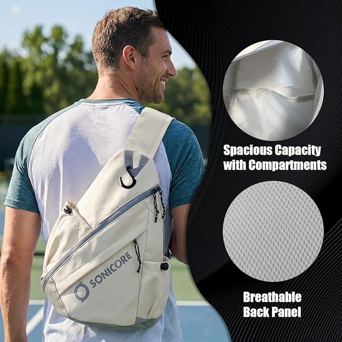 Pickleball Paddle Set, T700 Carbon Fiber, 16mm Core for Control & Spin, Includes 1 Paddle, Paddle Sleeve Cover, 2 Wristbands & 1 Grip Tape | Sonicore CourtVibe