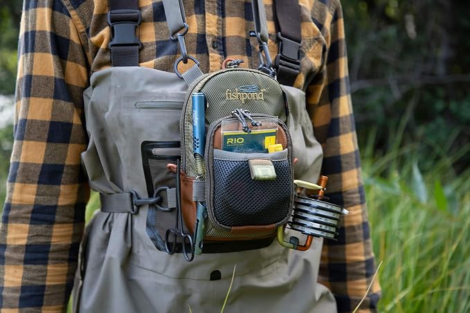 Fishpond: San Juan Vertical Chest Pack, Sand/Saddle Brown