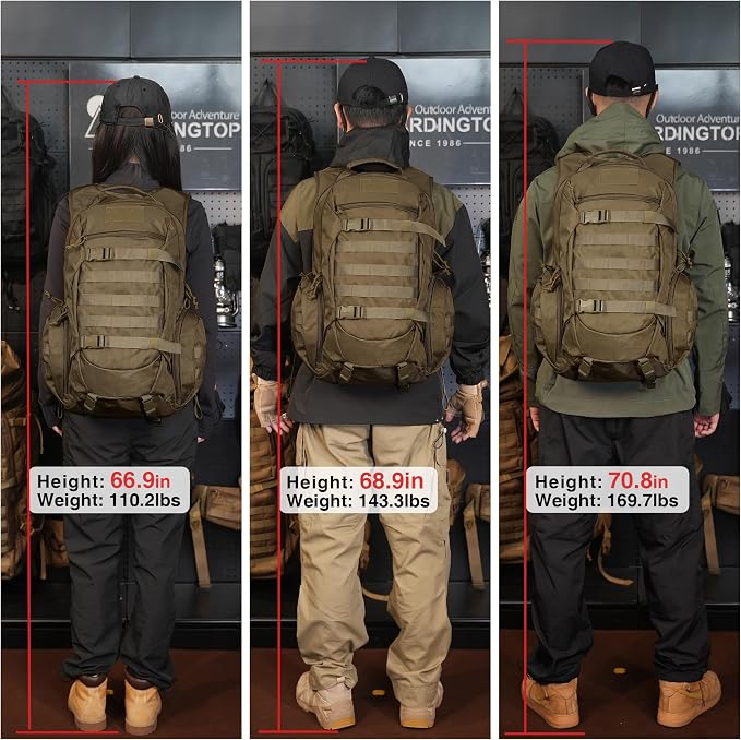 Mardingtop 35L Tactical Backpacks Molle Hiking daypacks for Camping Hiking Military Traveling Motorcycle