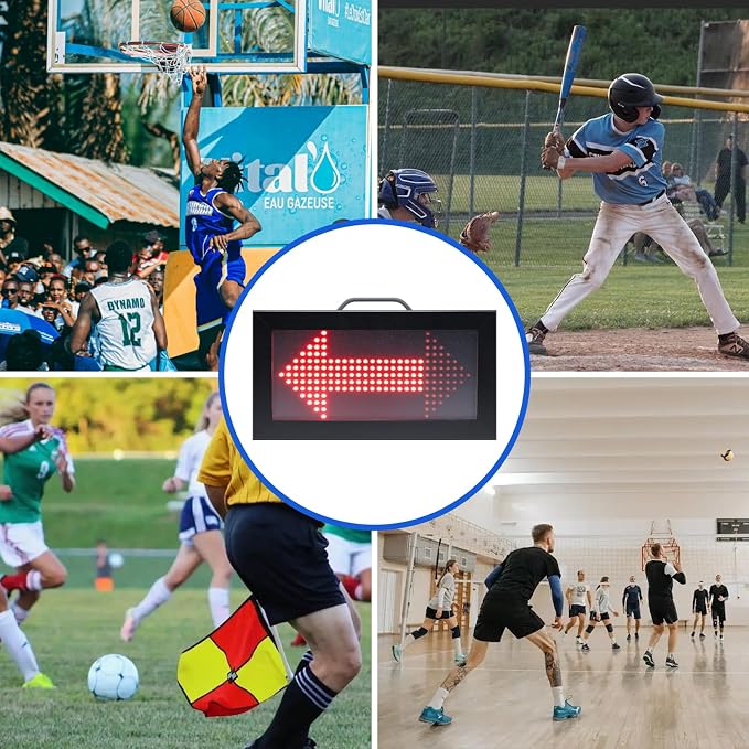 YZ LED Basketball Possession Indicator with Aluminum Frame,Portable Possession Arrow Basketball for Referees,Sports Electronic Equipment with Toggle Switch for Sports