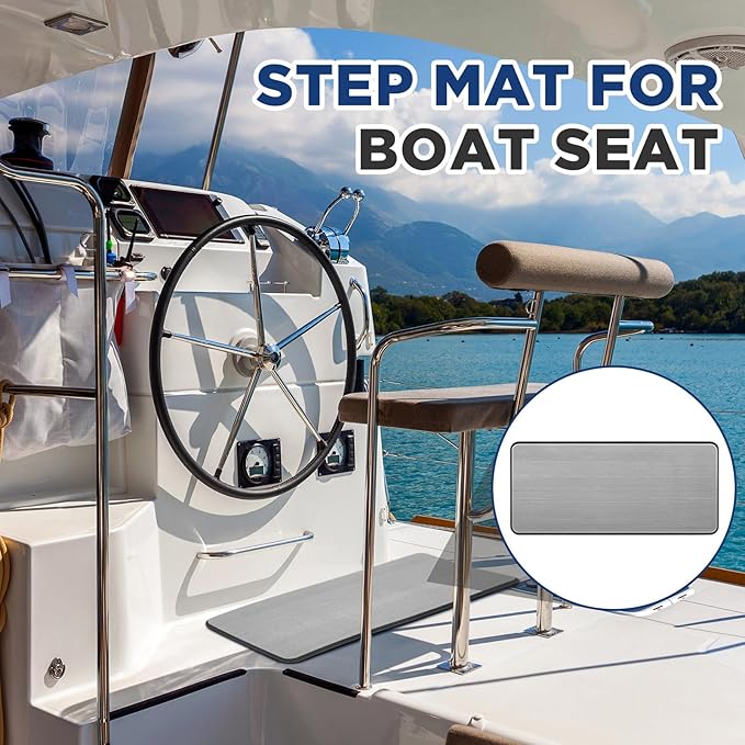 DaisyInner 36 x 16 Inch Helm Station Pad with Adhesive Backing Non Slip Boat Standing Mat 13mm Thick EVA Foam Boat Flooring Helm Pad for Rv Sea Deck Marine Summer Decking Console