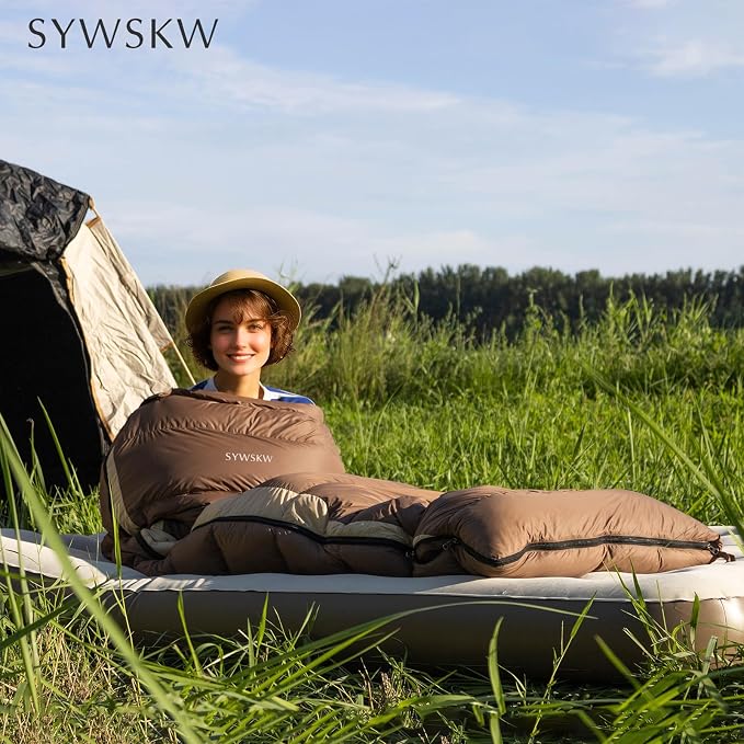 Ultralight Down Sleeping Bag with Pillow,15°F 32°F 46°F Sleeping Bag for Women,Men,Youth Backpacking,Hiking and Camping Outdoor with 680FP Duck Down