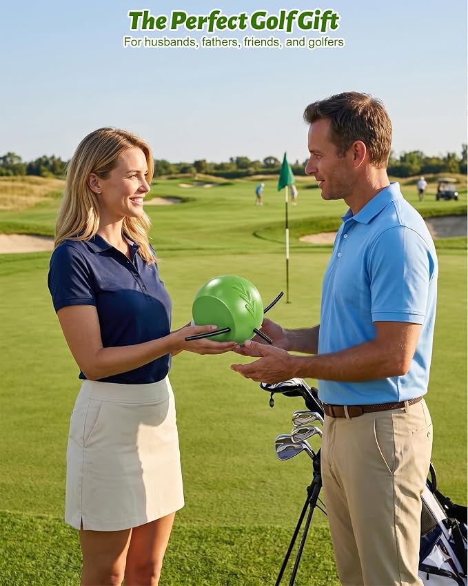 Golf Grip Trainer, Golf Training Aid Ball, Golf Swing Trainer for Arm Swing | Connected-arm feedback,compact path control,muscle memory reinforcement,separation reminder,portable warm-up design