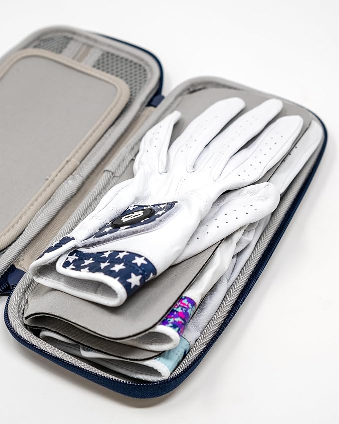 Pins & Aces Glove and Accessory Caddie - Your All-In-One Solution For Organizing And Carrying Essential Golf Accessories On The Course (Black)