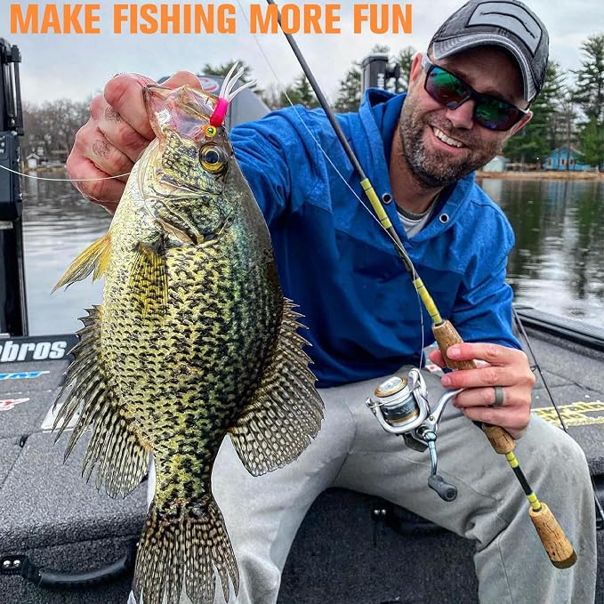Dovesun Small Fishing Backpack, Fly Fishing Sling Pack Waterproof Backpack with Tackle Boxes 25pcs Crappie Jig Heads