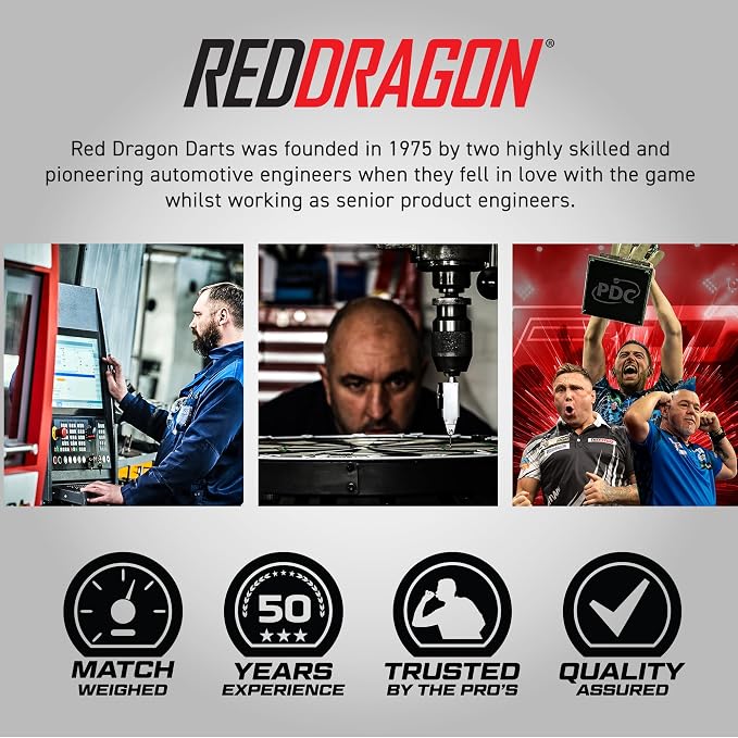 RED DRAGON Peter Wright vs Gerwyn Price Iceman Steel Tip Darts Set - 21g & 22g Brass Barrels for Controlled Accuracy & Grip, Flights, Shafts, Case & Checkout Card Included