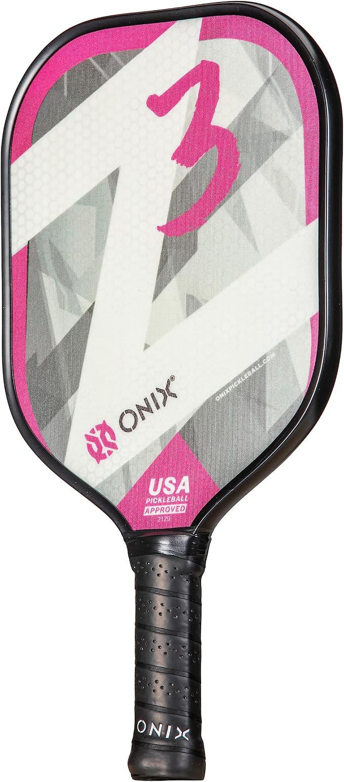 Onix Graphite Z5 Carbon Fiber Pickleball Paddle with Wide-Body Shape, Honeycomb Core & Graphite Face