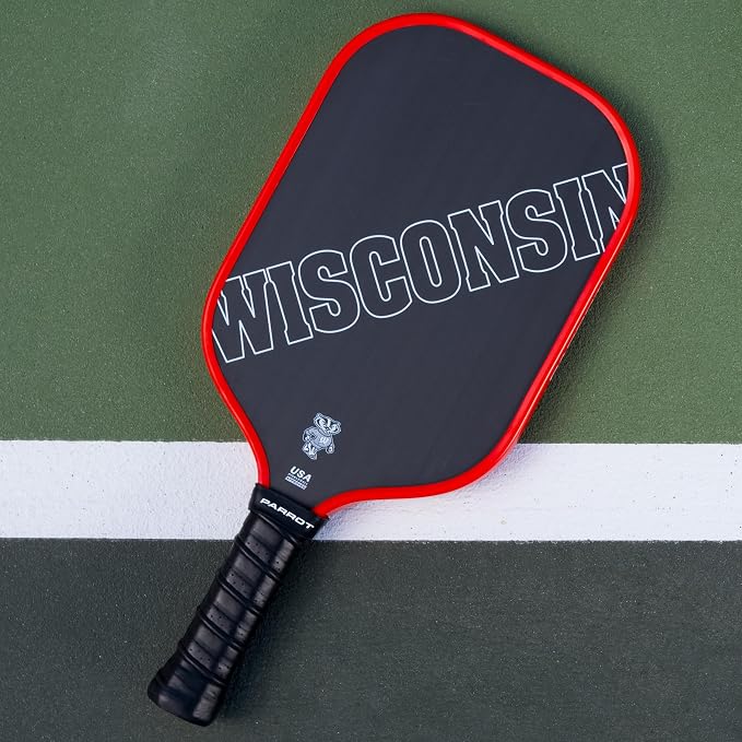 Team Golf Parrot Paddles NCAA Wisconsin Pro-Formance Pickleball Paddle (Wordmark)
