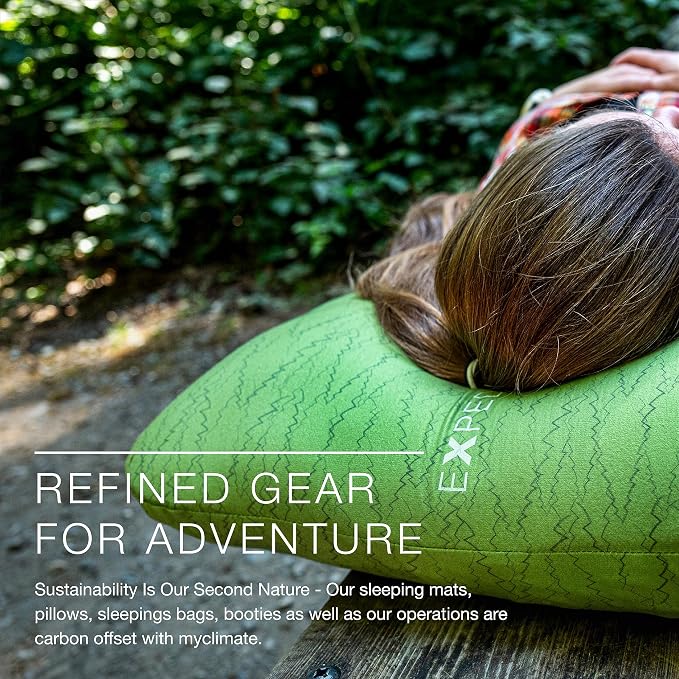 Exped Ultra Pillow - Premium Ultralight Inflatable Compact Camping & Backpacking Pillow, Meadow, Medium