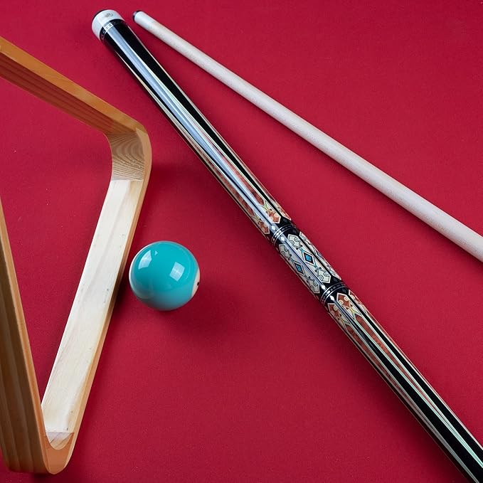 Billmart Pool Cue Stick, Low Deflection Shaft Billiard Cue Sticks with Hard Case, Pool Table Sticks Queue, 19-21 oz Pool Que