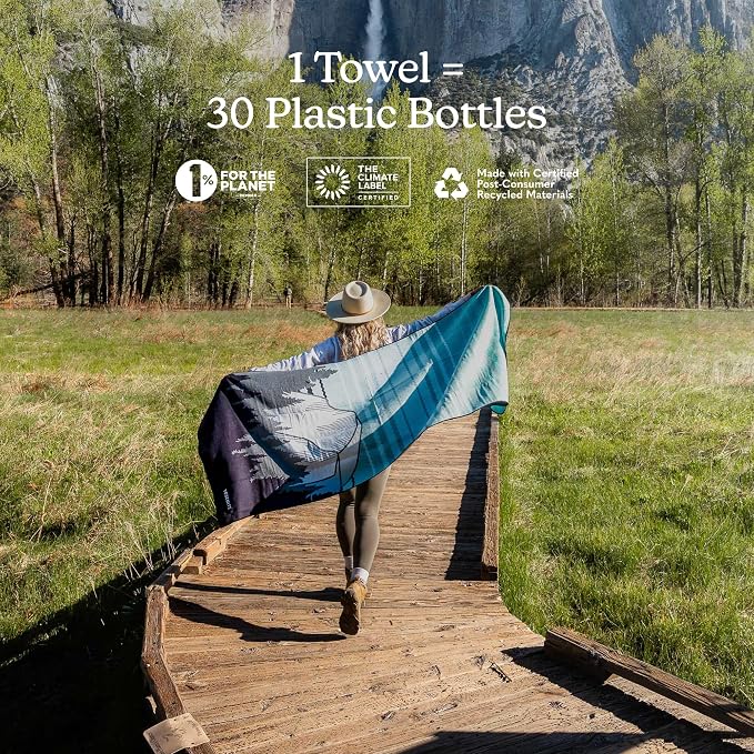Nomadix Original Towel - National Parks- Perfect for Beach, Pool, Travel, Camping, Yoga - Made with Recycled Materials - Super Absorbent - Sand Resistant
