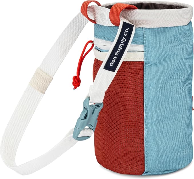 Oso Supply Co - Classic Chalk Bag for Rock Climbing, Bouldering Chalk Bag Bucket with Quick-Clip Belt, Zippered Pockets and Pouch - Perfect Indoor/Outdoor Rock Climbing Gear Equipment