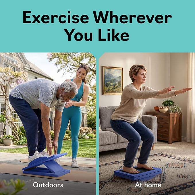 Slant Boards for Exercise – Slant Board with 7 Incline Angles – Transforms Into a Balance Board – Premium Calf Stretcher and Wobble Board for Effective Calf Stretching and Squats