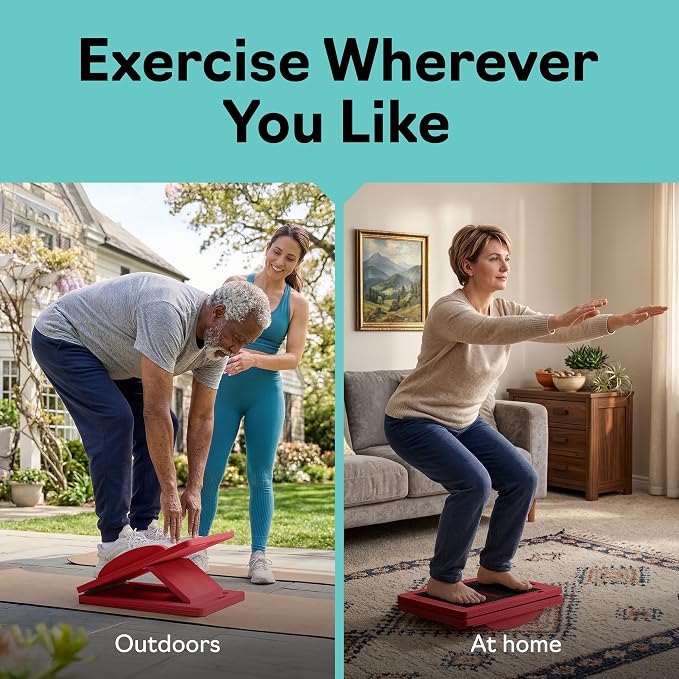 Slant Boards for Exercise – Slant Board with 7 Incline Angles – Transforms Into a Balance Board – Premium Calf Stretcher and Wobble Board for Effective Calf Stretching and Squats