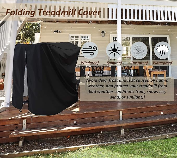 MaWGcowerd Folding Treadmill Cover - Dustproof and Waterproof Oxford Cloth Sunscreen Cover