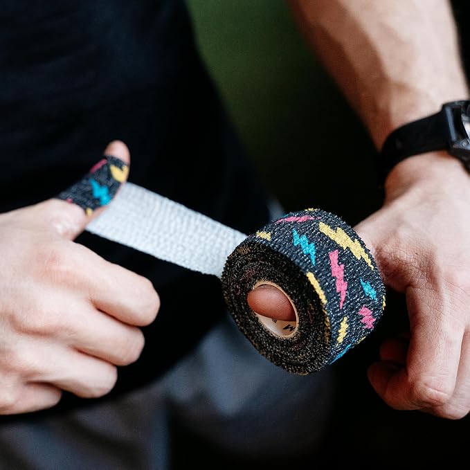 WARM BODY COLD MIND Lifting Thumb Tape for Weightlifting |1.5" x 20.6ft| - Hook Grip Tape for Gym, Powerlifting, Deadlift, Weight Lifting, Athletic Finger Wrap