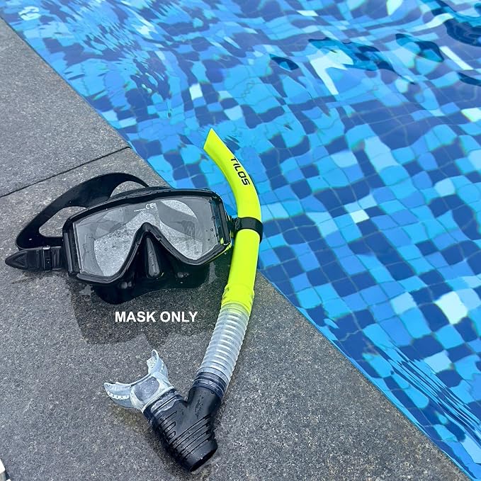 Tilos Single Lens Panoramic Large Wide View Mask for Scuba Diving & Snorkeling