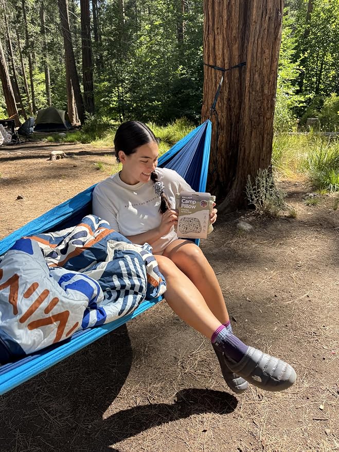 Ballast Camping Pillow – Comfy, Durable & Ultra-Light Compact, Stays Put with Patented Pouch, Inflatable Pillow for Camping, Backpacking, Beaches, Pools, Hiking, Festivals and Travel
