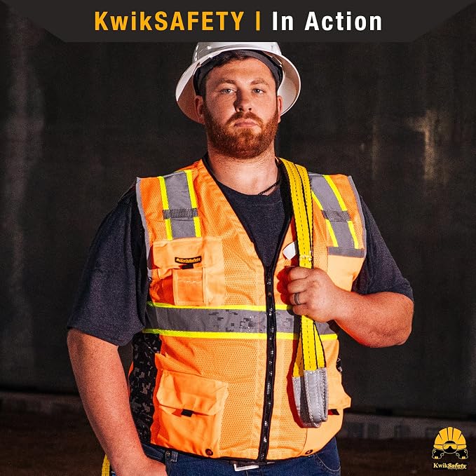 KwikSafety - BIG KAHUNA Safety Vest | Base & Limited Edition | Class 2 Reflective Vest ANSI OSHA Safety Vest for Men