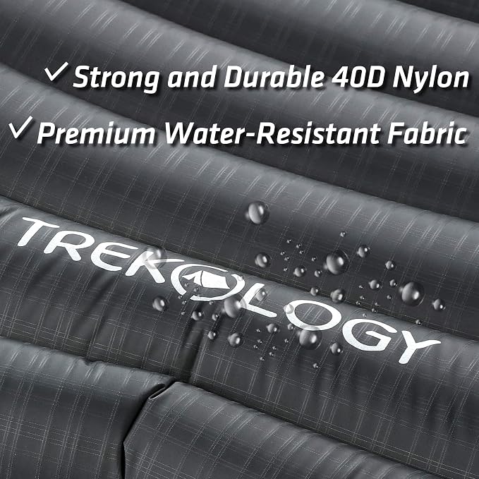 TREKOLOGY UL80 Ultralight Sleeping Pad – Inflatable Camping Sleeping Pad - 40D Nylon Compact Hiking Mat – Lightweight Air Mattress for Backpacking & Tent Camping
