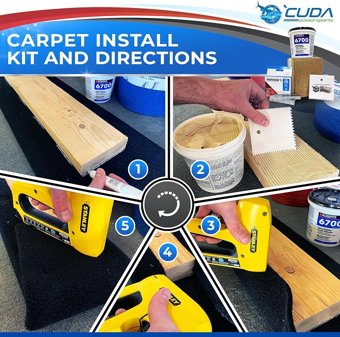 Cuda Boat Trailer Bunk Carpet 12 Inch Wide x 100ft-New Premium Tan Roll- Cuda Bunk Carpet for Boat Trailers Parts Accessories Taupe Lift Runners Covers Waterproof