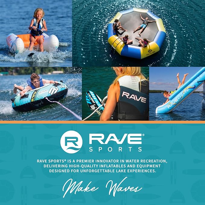 Rave Sports Electric Air Pump – Portable High Speed Inflator/Deflator for Inflatables, Water Slides, Air Mattresses & Pool Toys with 5 Adaptors