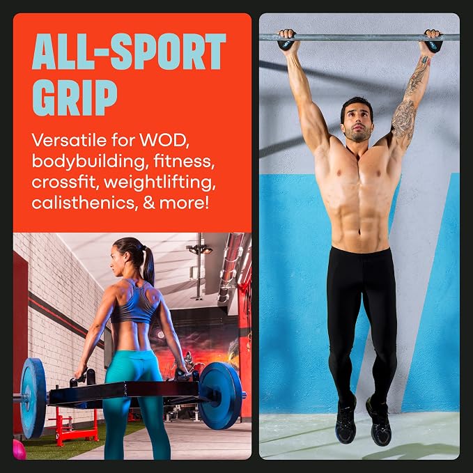 Mava Sports Neoprene Grip Pads Lifting Grips, an Alternative to Barehand Gloves for Weight Lifting Women and Men, Pull-Up Grips, Crossfit, Workout Pads