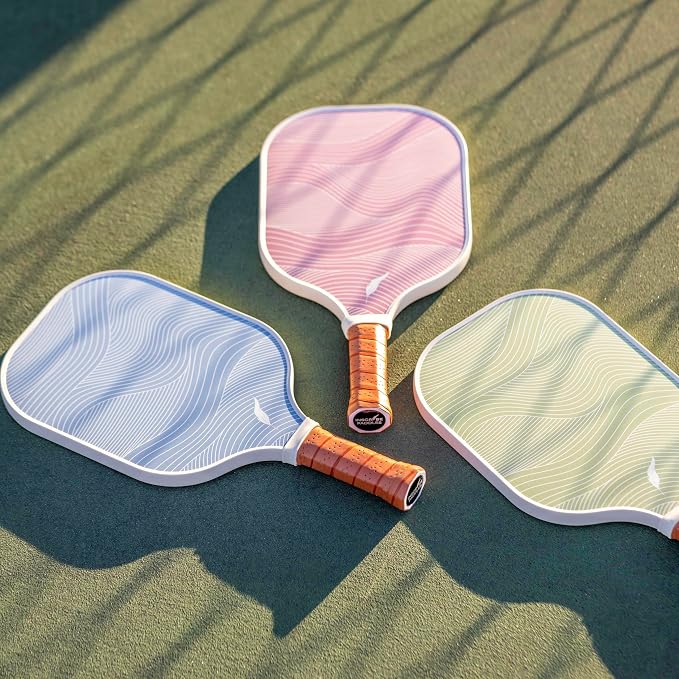Inscribe Premium Pickleball Paddle – Single or 2 Pack Set – Fiberglass Surface, Polypropylene Honeycomb Core, Lightweight with Comfort Grip for Men & Women