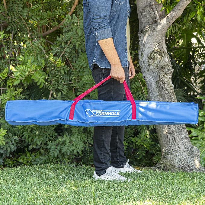 GoSports Portable Cornhole Set with Carry Case - Outdoor Lawn Bean Bag Toss Game for Adults and Family - Beach, Camping, Yard Games & More